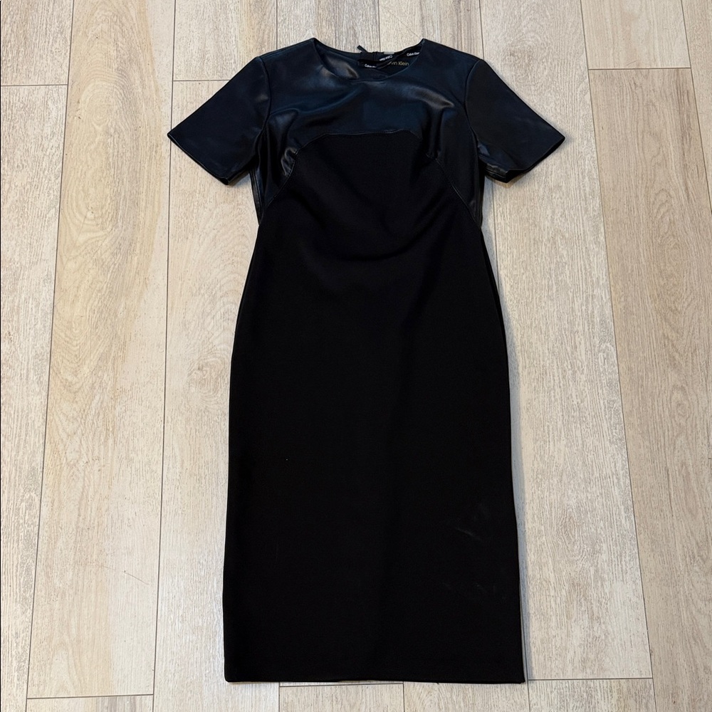 Calvin Klein Black Midi Dress Size 8